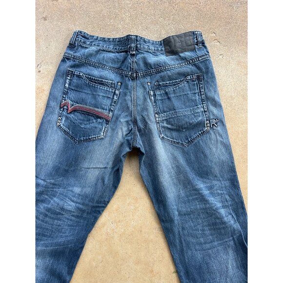 Vintage Rocawear Mens Baggy Hip Hop Skater Denim Jeans W40 H3 - Picture 6 of 6